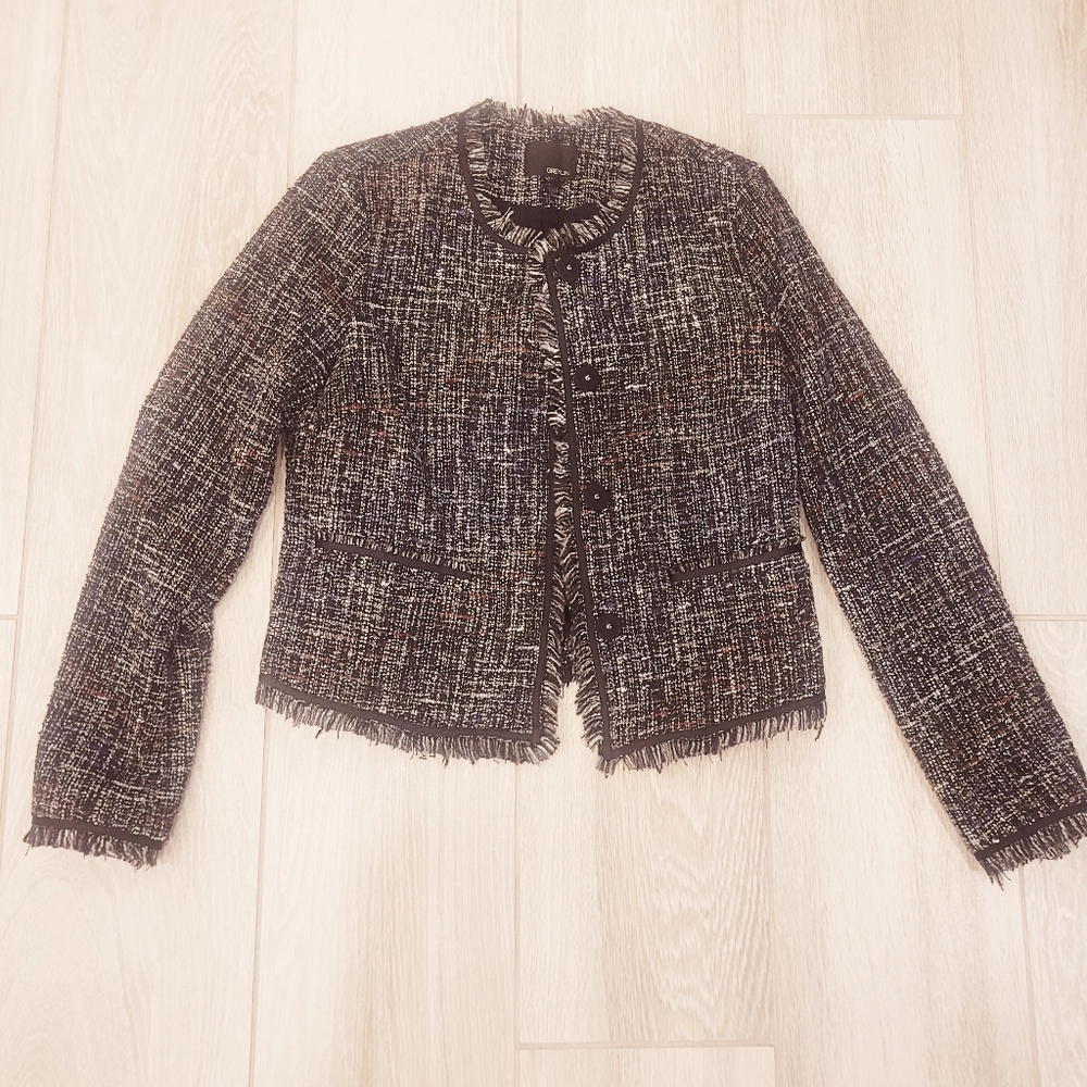Greylin Multicolor Tweed Blazer, Size XS